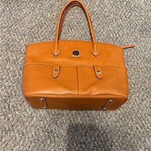 Dooney and Bourke, genuine leather crescent tote/ with Duster Bag